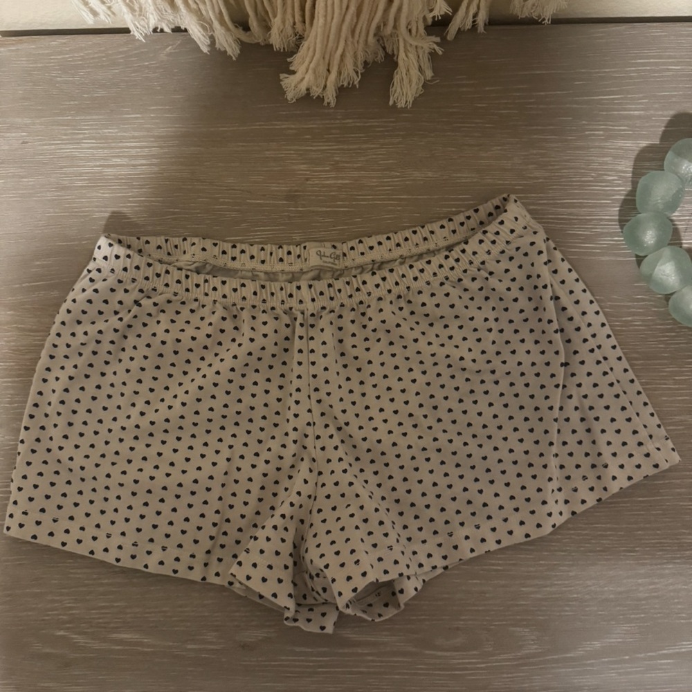 Brandy Melville Cream and Black Athletic Shorts